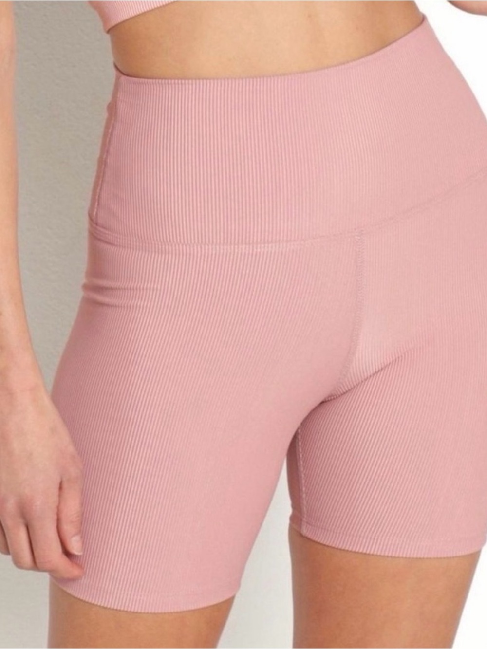 Beach Riot High-Waist Ribbed Bike Shorts -